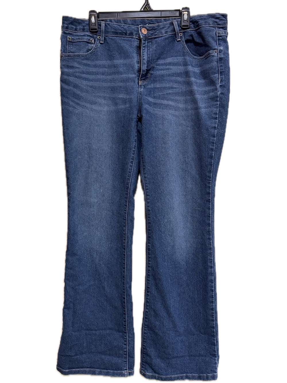 No Boundaries Flare Bootcut Jeans Size 17 Blue Denim High Rise EUC
